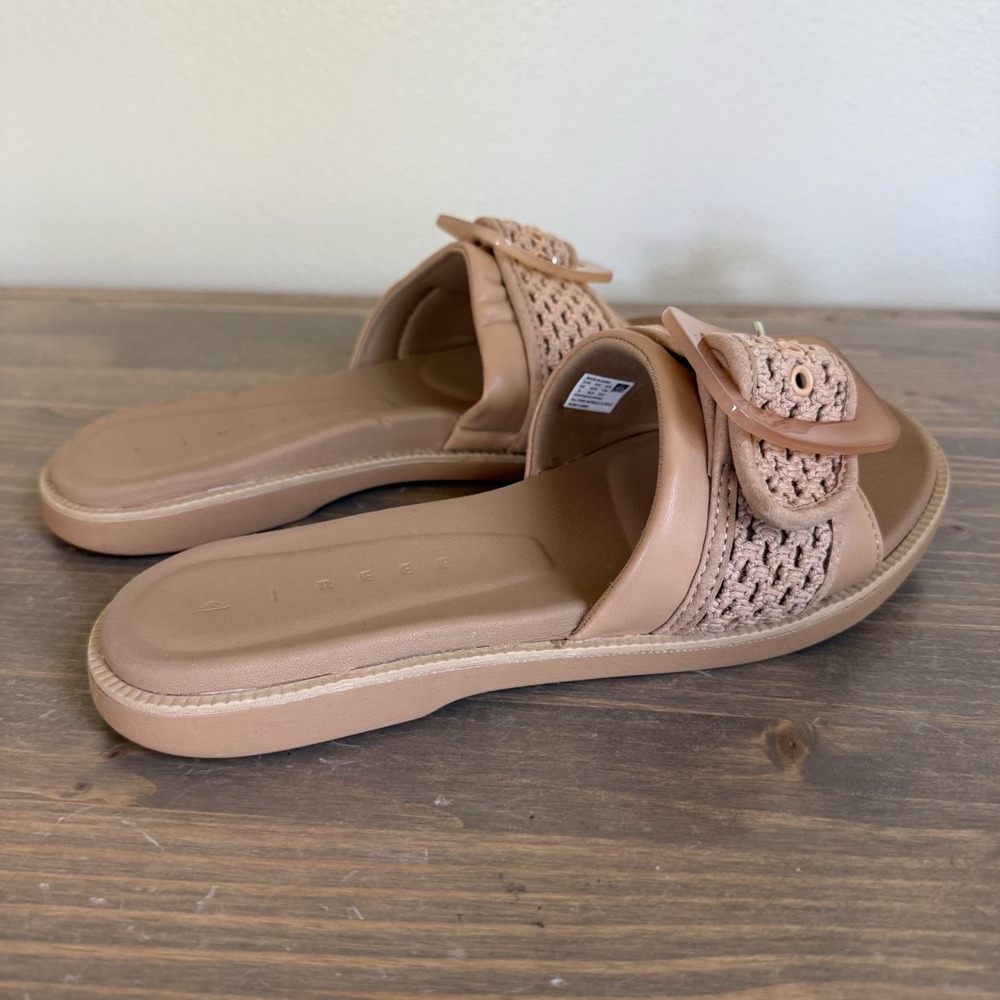 Reef Women's 8 Natural Textile Beige Sunny Emma Comfort Slide Sandals - Picture 7 of 11